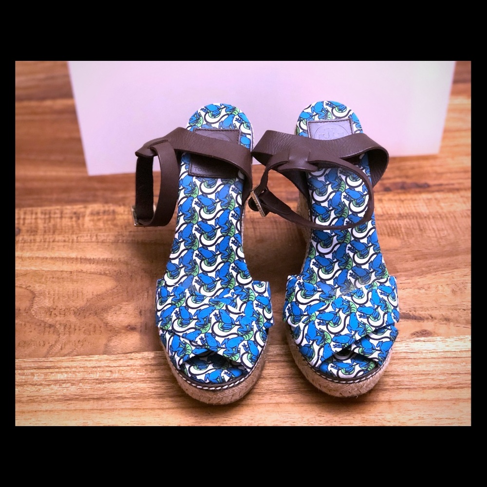 Tory Burch frog wedge shoes